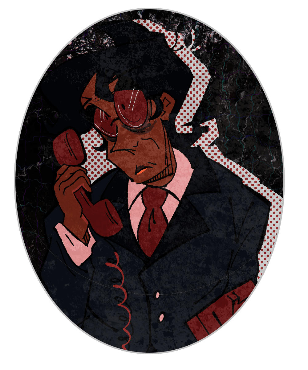 Character illustration button to enter website homepage