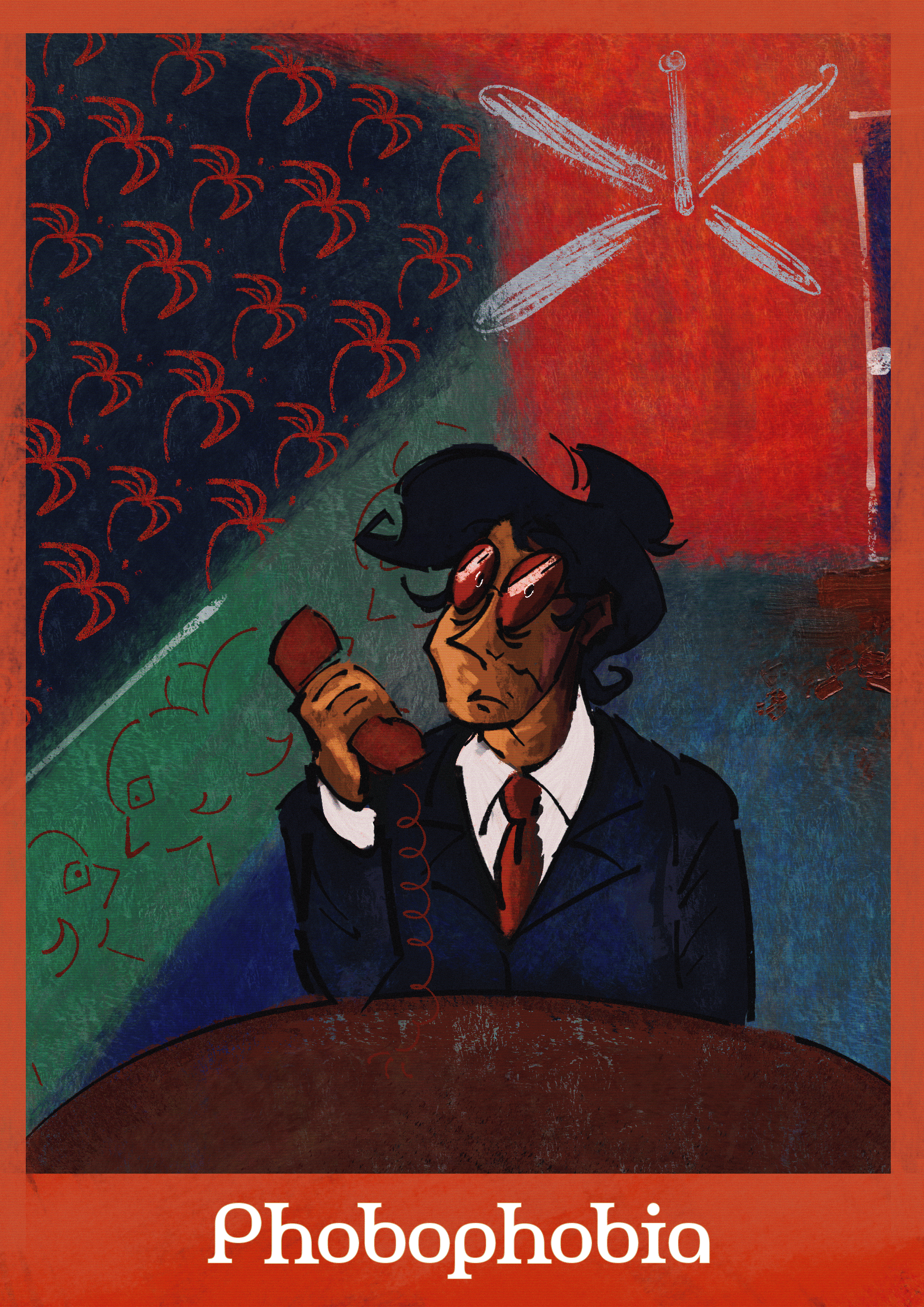 a poster for Phobophobia featuring Oscar on it